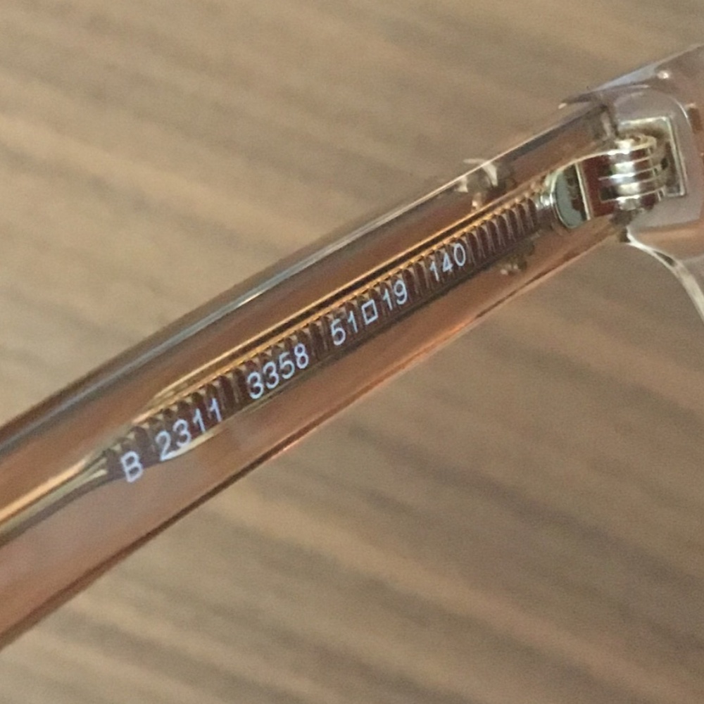 Burberry Eyeglasses BE2311 3358 51mm Transparent Peach / Lens - Picture 6 of 8